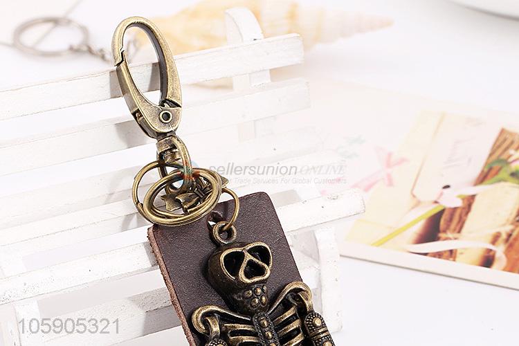 China factory personalized retro mummy pendant leather key chain