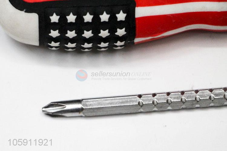 Factory Promotional American Flag Handle Retractable Dual-Purpose Screwdriver