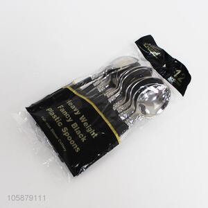 Good quality 12pcs silver plastic spoons