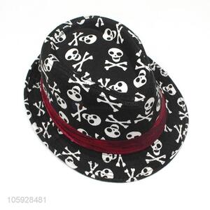 Good factory price skull pattern kids cotton top hat