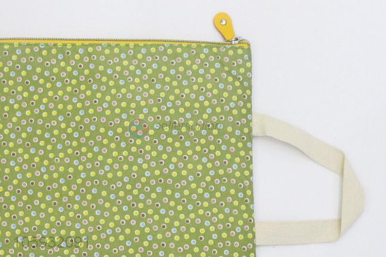 Factory Excellent Mixed Color Dot Pattern A4 Zipper File Bag Student Stationery