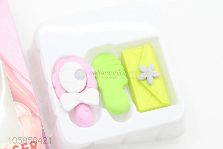 Customized colorful printing eraser set for promotion