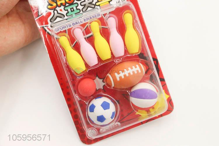 High sales cute a series of balls 3d eraser for kids