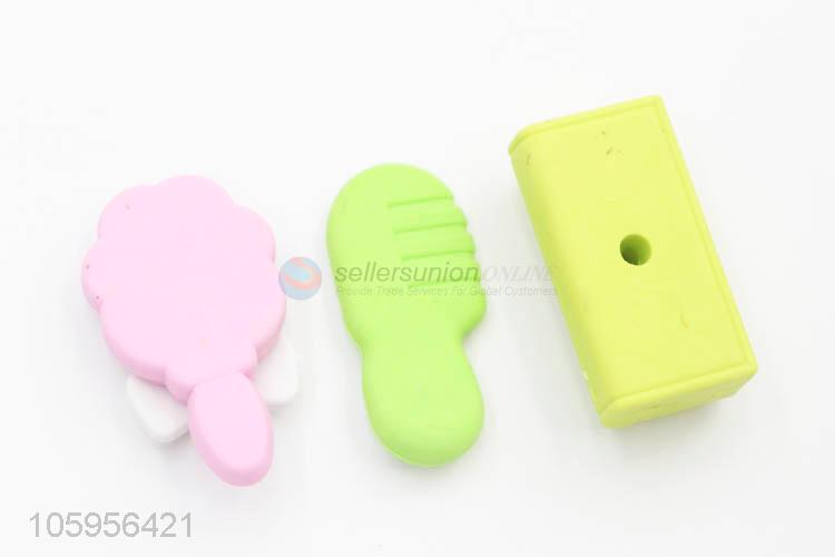 Customized colorful printing eraser set for promotion