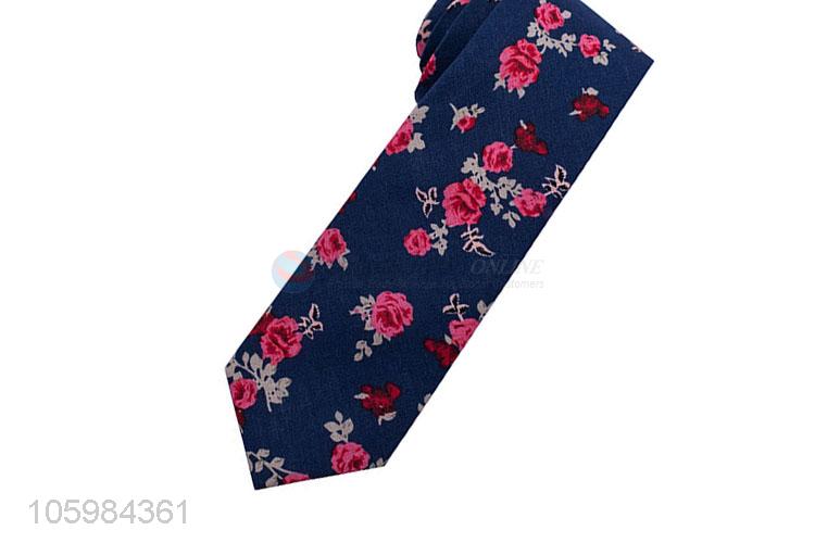 Superior quality fashion beautiful floral print skinny neckties