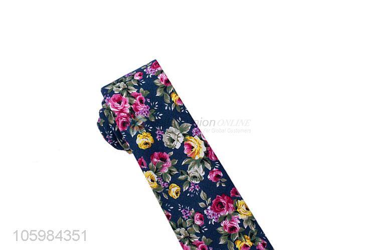 China manufacturer custom flower printed necktie for men