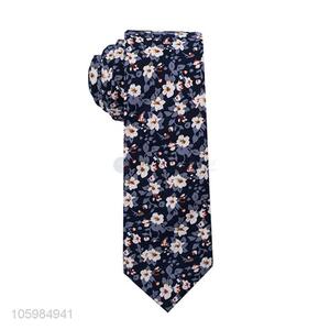 Premium quality men's skinny tie floral print necktie