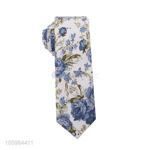 Premium quality custom flower printed necktie for men