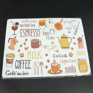 Factory price rectangle custom logo plastic placemat