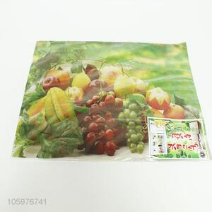 Promotional price 4pcs fruit printed plastic placemat