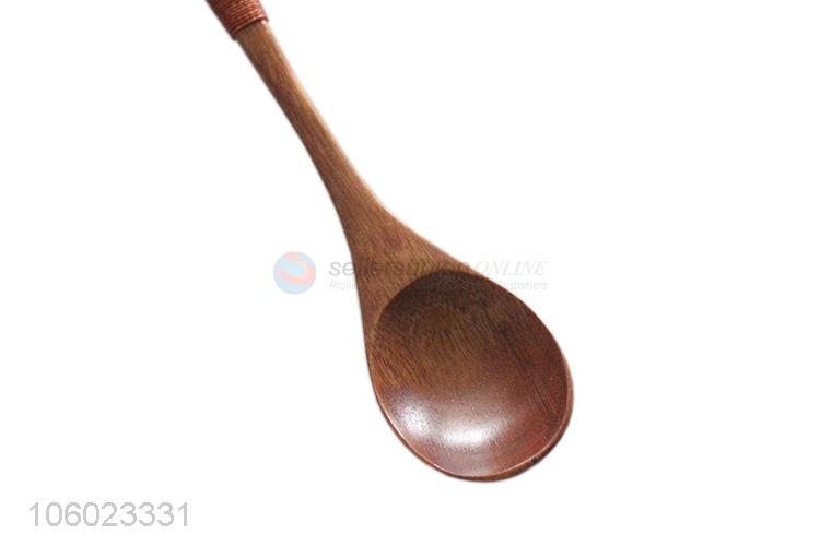 Good Quality Wooden Dinner Spoon With Binding Handle