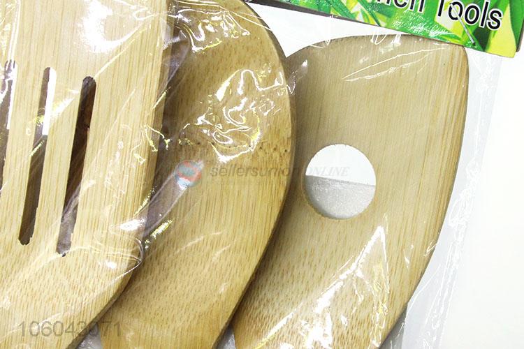 New arrival natural bamboo kitchen turner pancake turner set