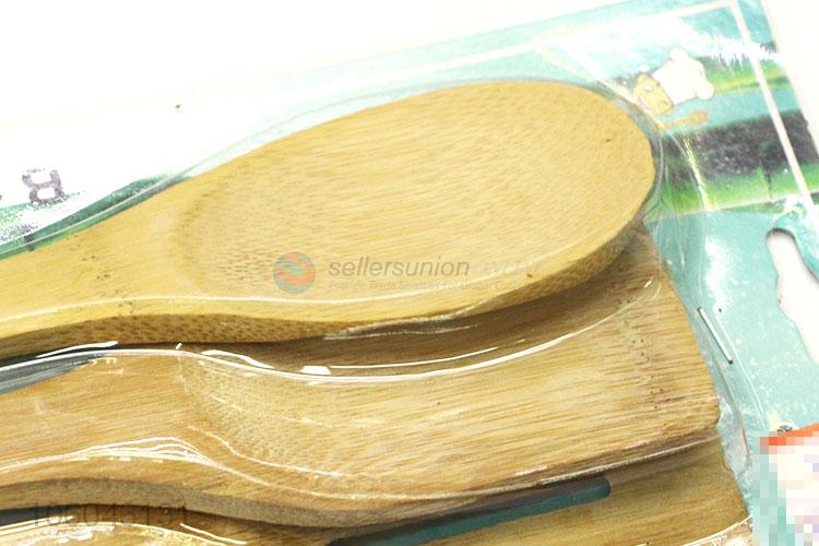 Oem factory natural bamboo kitchen turner pancake turner set