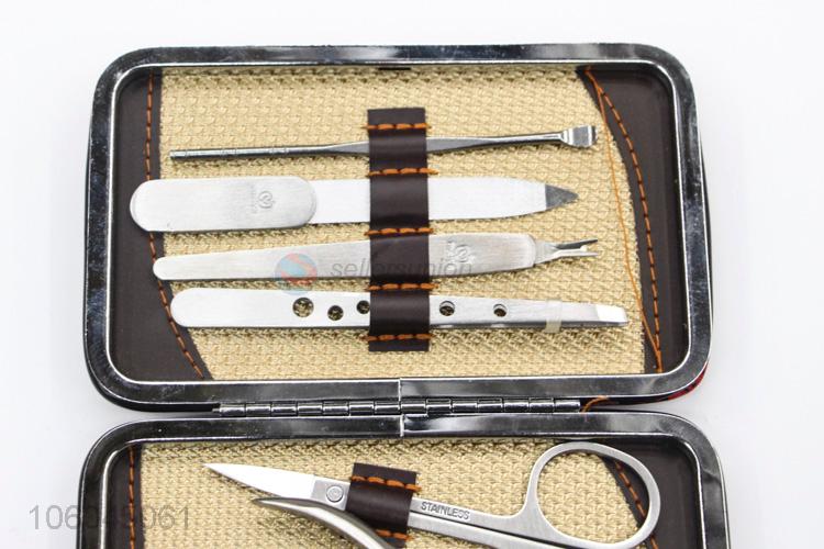 Factory Supply PU Case Stainless Steel Manicure Kit