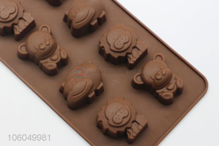 Wholesale animal shape food grade 8 cavity silicone chocolate mold