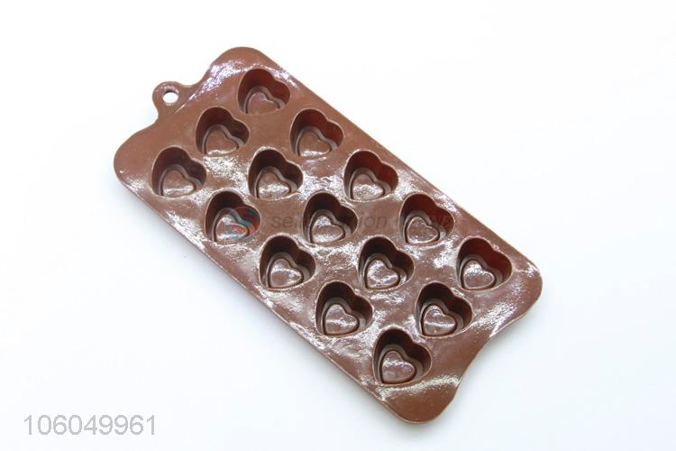 Custom food grade 3d heart shape silicone chocolate mold