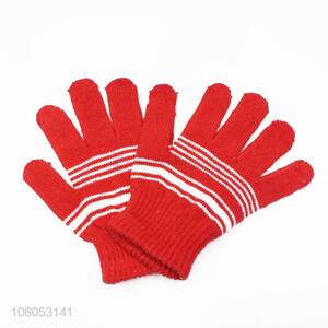 Top selling red touch screen knit warm gloves