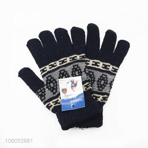 Wholesale men's winter warm knit winter glove