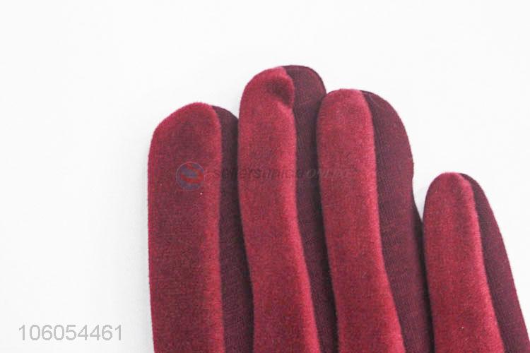 New Arrival Winter Velvet Touch Screen Gloves For Women