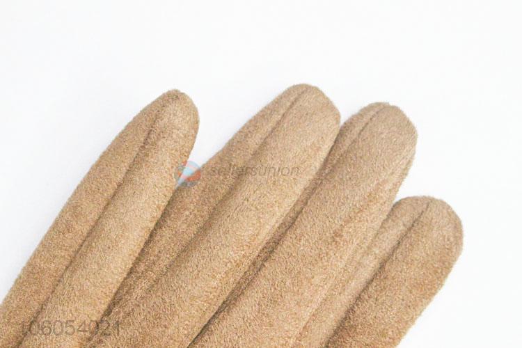 Custom Velvet Lining Windproof Warm Gloves For Women