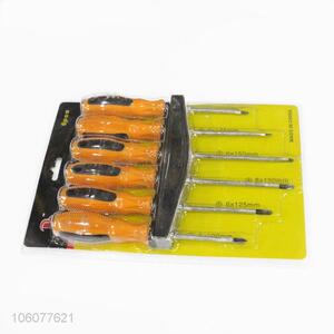 Hot Selling 6 Pieces Non-Slip Handle Screwdriver Set