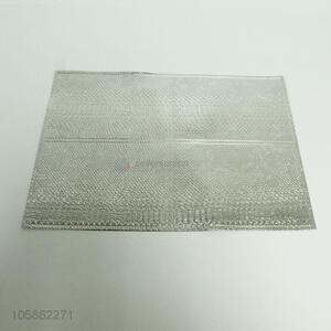 High quality rectangle silver pvc luxury placemat