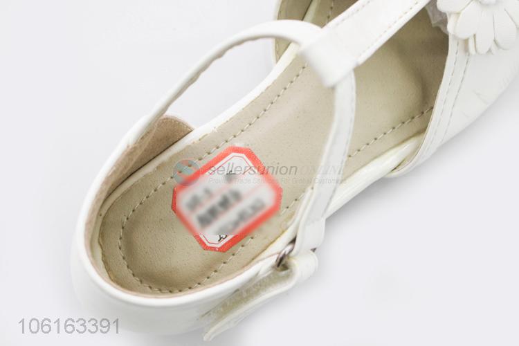 New Kids Baby Girls White Princess Shoes Children Single Pu Shoes