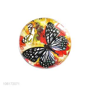 Superior quality decorative butterfly picture glass fridge magnet