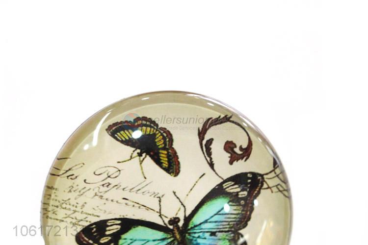 China suppliers decorative butterfly picture glass fridge magnet