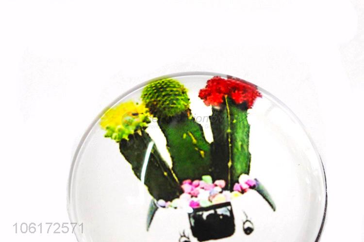 Bulk price cactus design dome glass fridge magnet