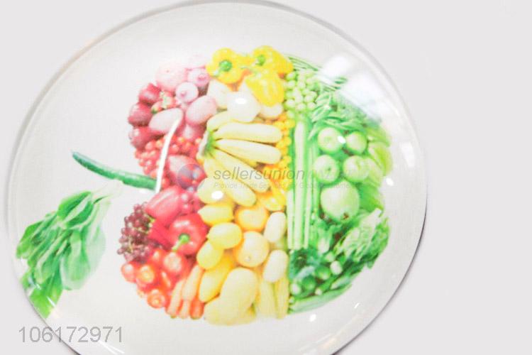 Best quality vegetables design dome glass fridge magnet