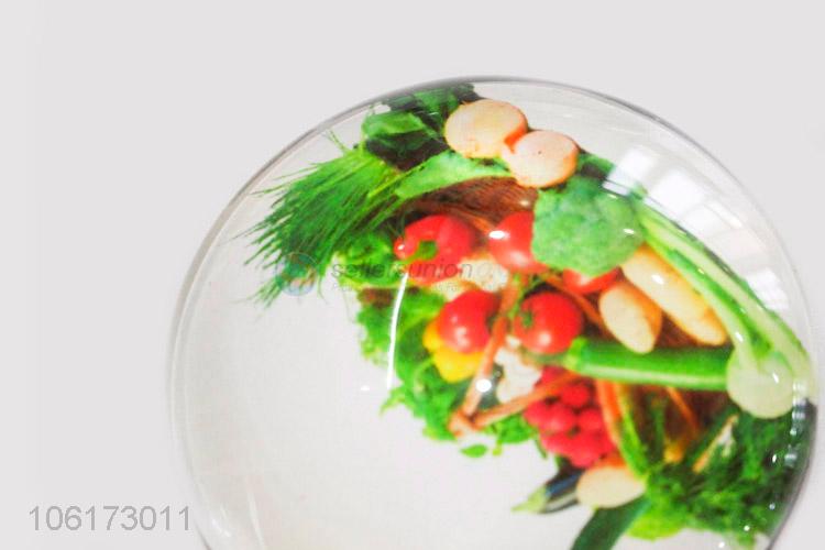 Professional manufacturer decorative vegetables picture glass fridge magnet