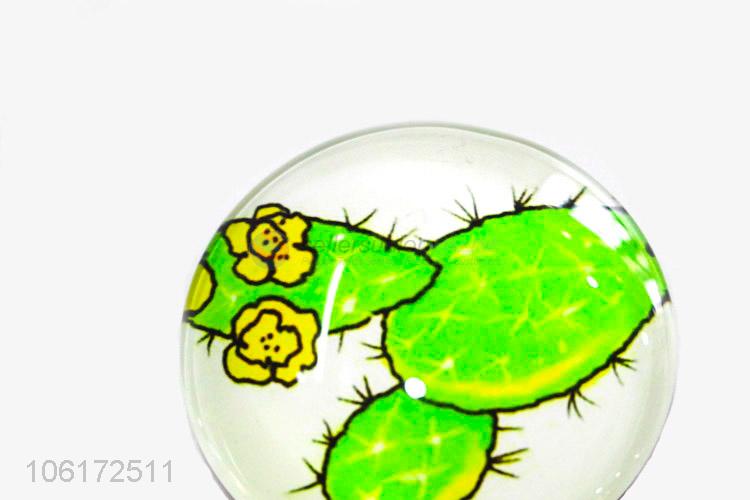 New arrival cactus design dome glass fridge magnet