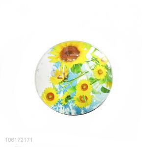 Good quality sunflower design dome glass fridge magnet