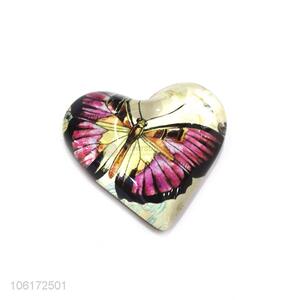 Recent design good gift heart shape glass fridge magnet