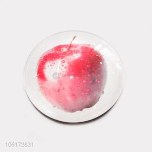 High sales decorative apple picture glass fridge magnet