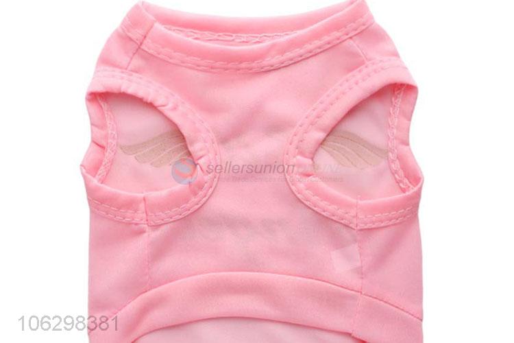 Fashion Design Pink Cotton Vest For Pet