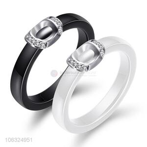 Popular Black Wedding Couple Ceramic Finger Ring For Men Women