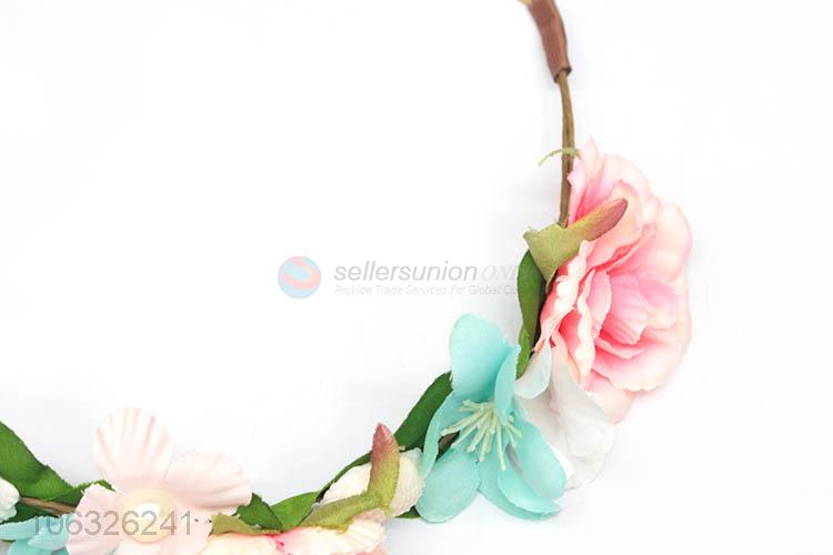 New Lovely Floral Hair Bands Elastic Flowers Hair Accessories