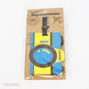 Promotional cartoon camera design pvc luggage tag