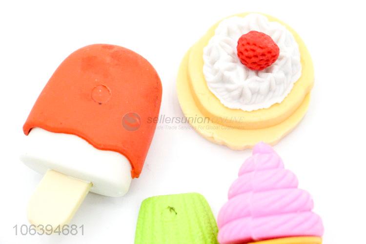 High quality novel design kids toy erasers 3D TPR erasers