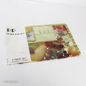 Low price promotional 4pcs placemats and 4pcs coasters set