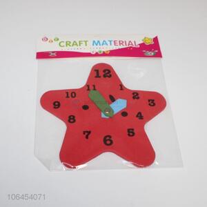 High sales star shaped DIY EVA clock for children