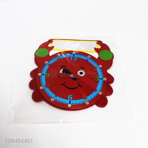 Wholesale cute crab DIY paper cardboard clock for children