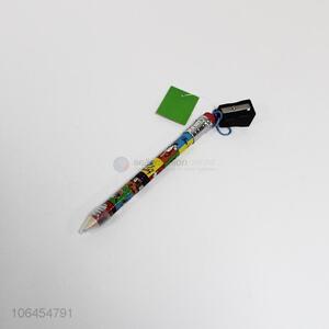 Promotional Cartoon Stationery Pencil With Pencil Sharpener