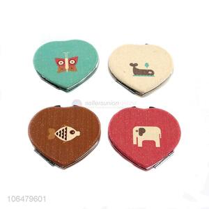 Wholesale Lovely Heart Shape Foldable Makeup Mirror