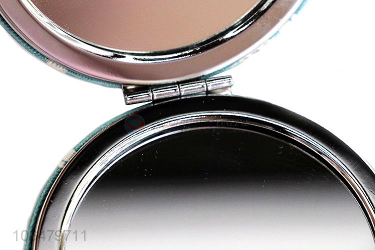 Cute Cat Pattern Round Makeup Mirror Foldable Pocket Mirror