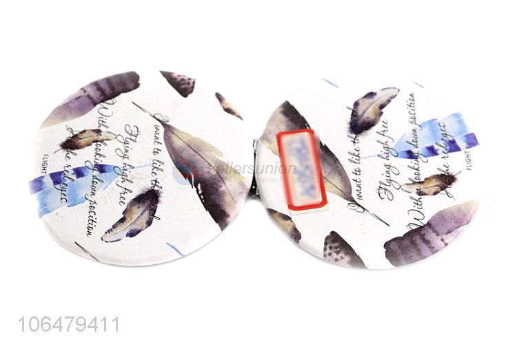 Fashion Printing Round Foldable Makeup Mirror