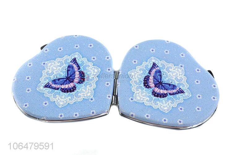 Creative Design Heart Shape Foldable Makeup Mirror