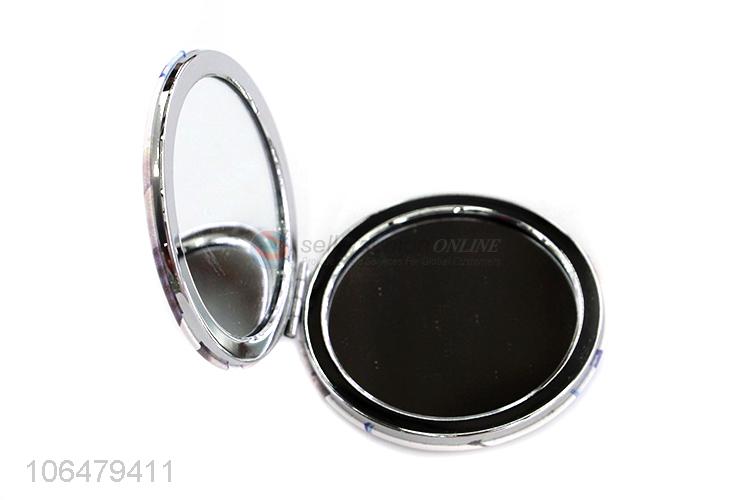 Fashion Printing Round Foldable Makeup Mirror